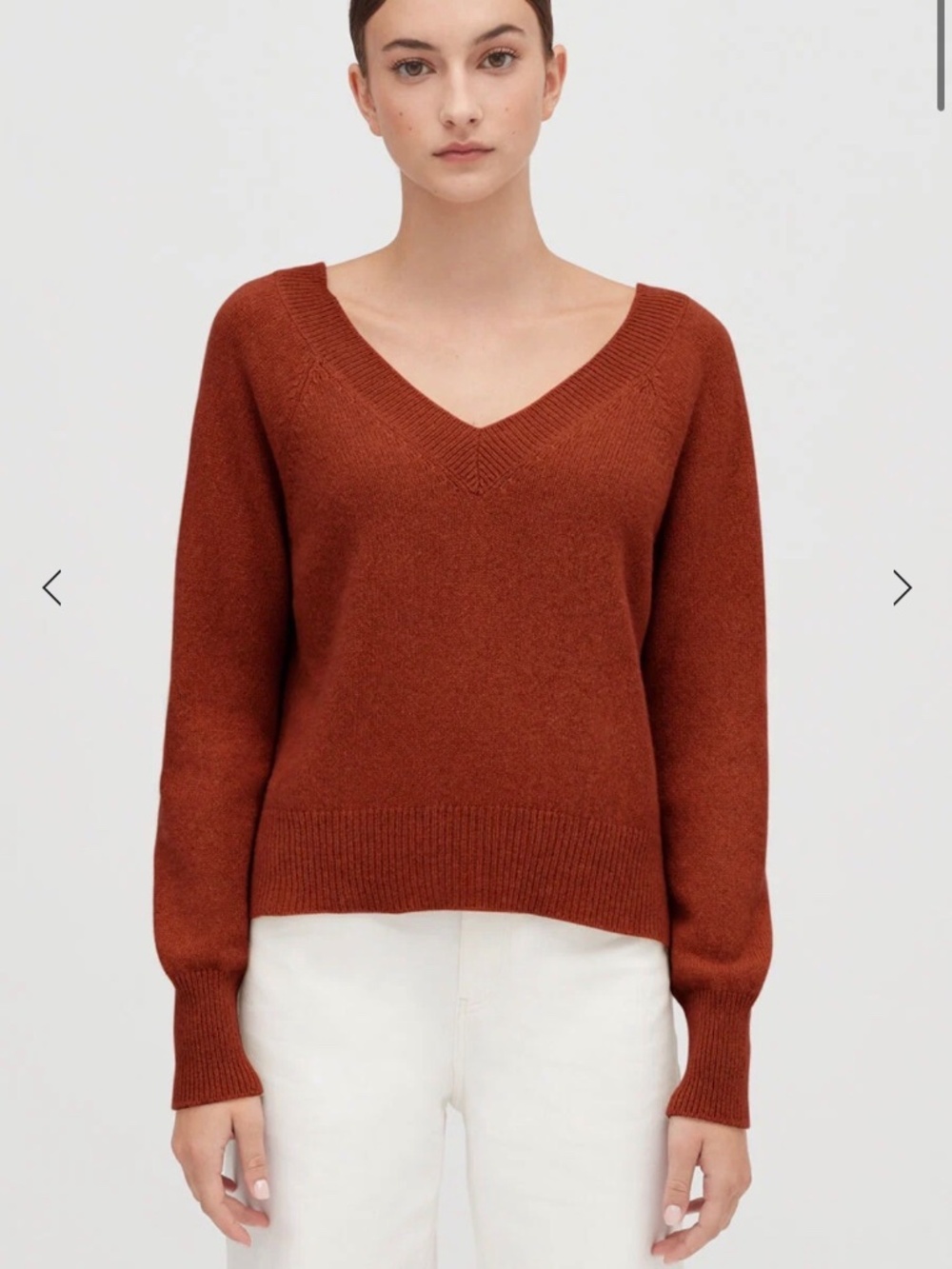 Cashmere Deep V-Neck Sweater
